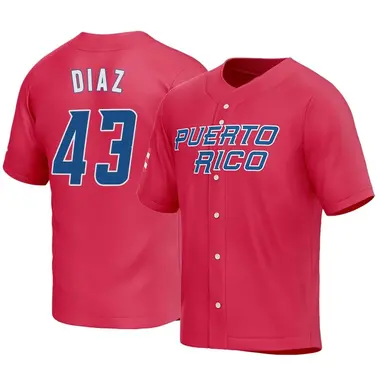 Puerto Rico Baseball Youth Alexis Diaz 2023 World Baseball Classic Jersey - Replica Red