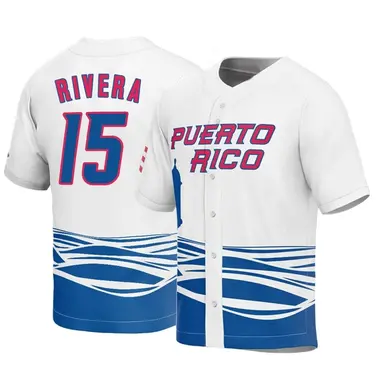 Puerto Rico Baseball Youth Emmanuel Rivera 2023 World Baseball Classic Jersey - Replica White