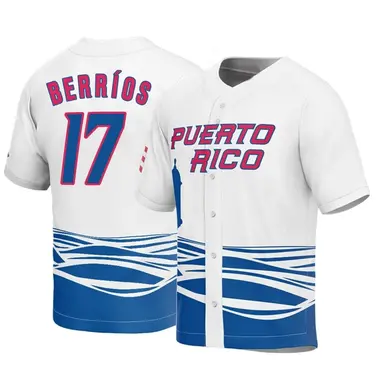 Puerto Rico Baseball Youth Jose Berrios 2023 World Baseball Classic Jersey - Replica White